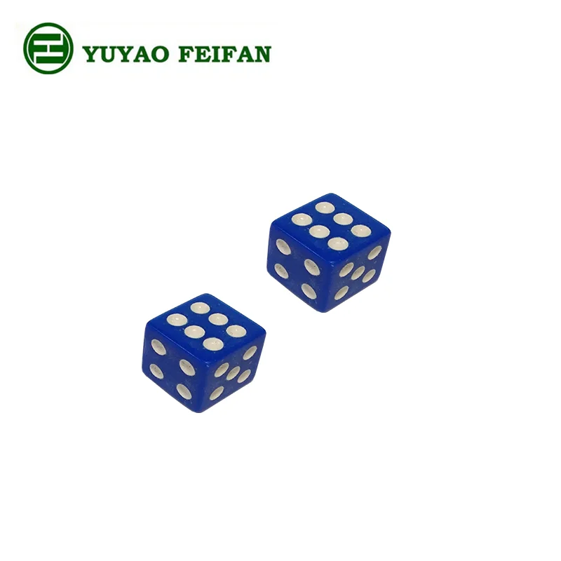 six side custom color straight corner acrylic dice