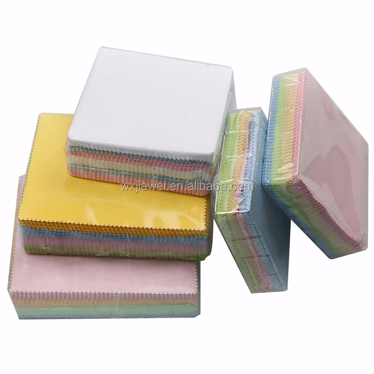 High quality custom logo microfiber jewel polish cloth nonwoven cleaning cloth for jewelry