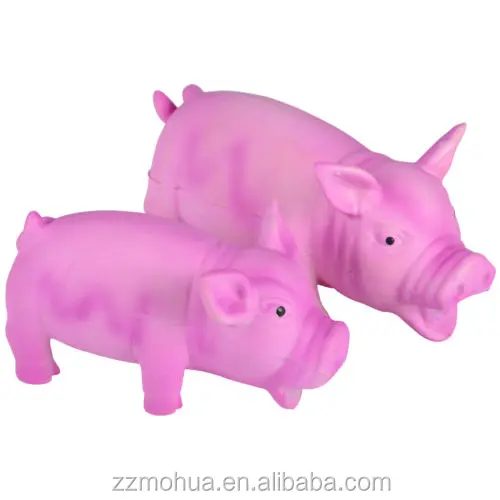 Puppy / Dog Pet Toy - Latex Pink Pig With Realistic Pig Grunting Sounds