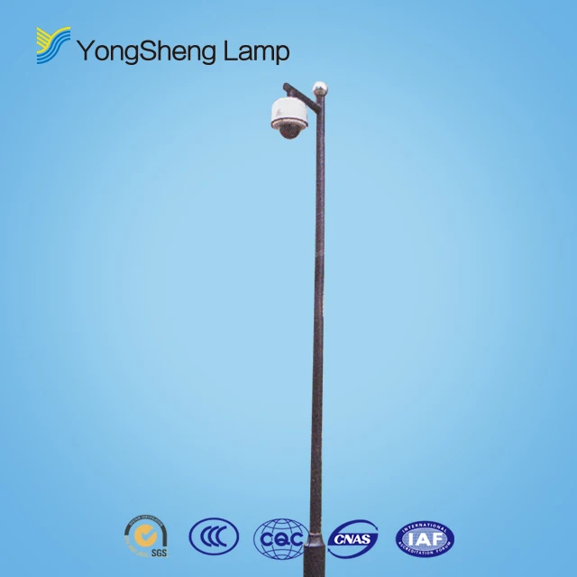 6.0M 6 meter  Camera Pole Fixed Cylindrical/galvanized Monitor Light Pole