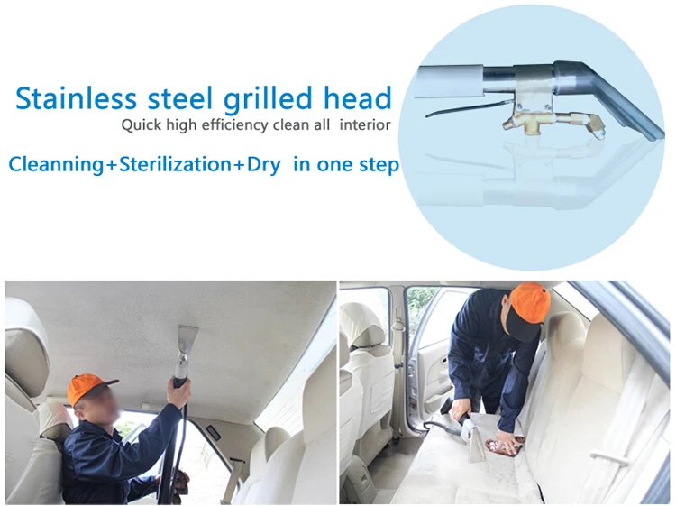 Battery power bike mounted LPG 10 bar steam car wash machine