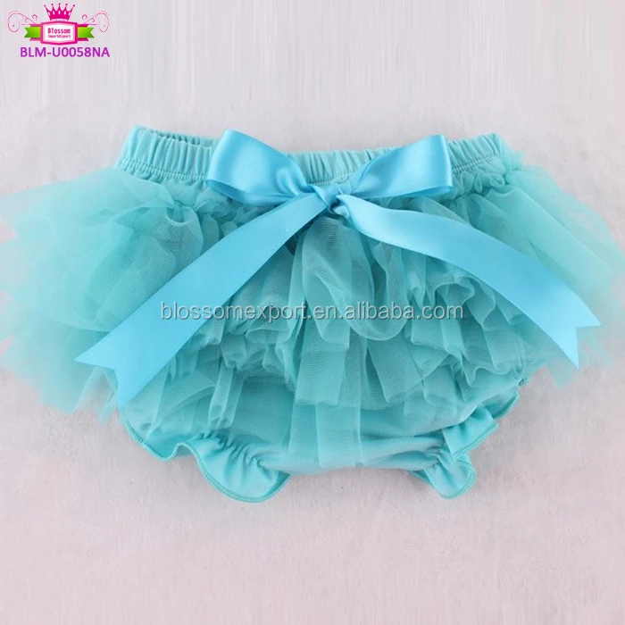 2019 Wholesale Newborn Baby Clothing Chiffon Infant Girl Tutu Bloomers Baby Culottes underwear ruffle bloomers with Bow