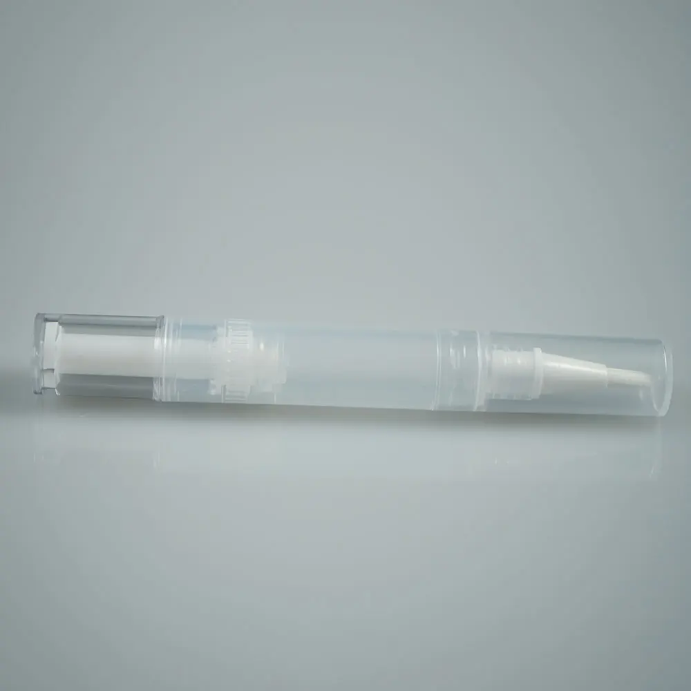 Transparent 3ml UV gel empty nail polish pen / lip gloss tube / twist up tube for base coat packing