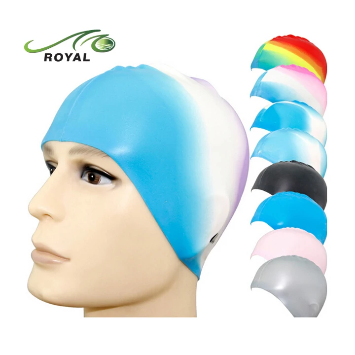 Adult Funny Latex Swimming Cap For Long Hair Silicone Swim Cap