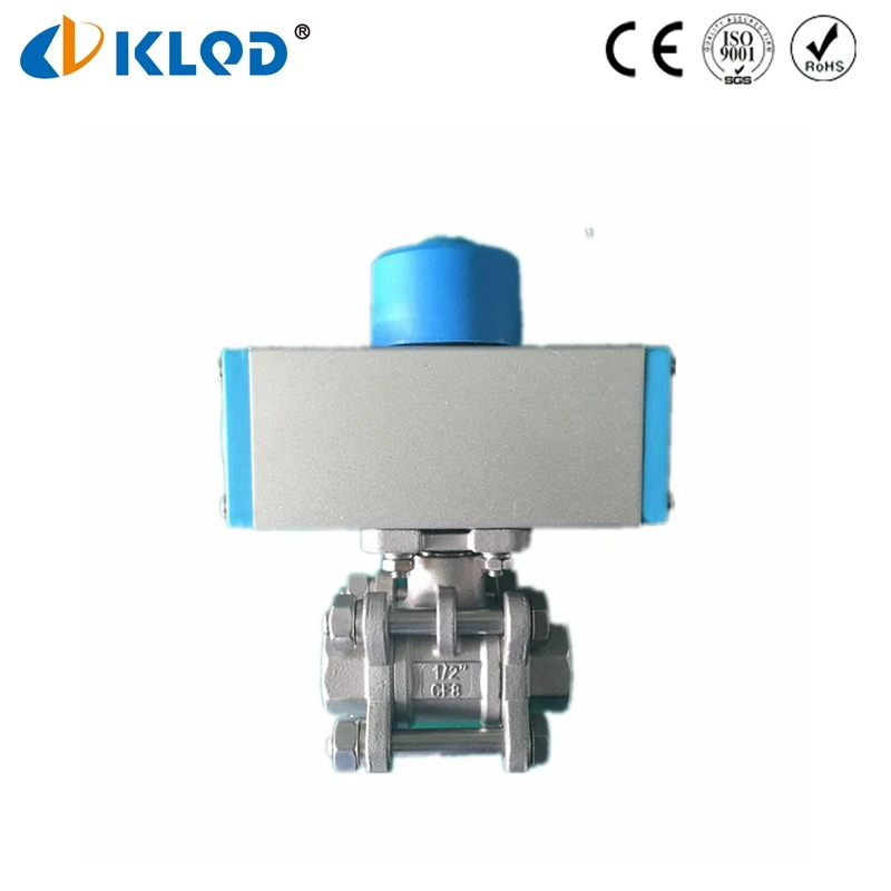 DN15 Pneumatic Quick Closing Valve Pneumatic Actuator Ball Valve