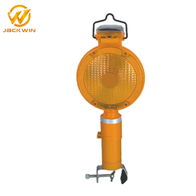 Flash Solar Powered LED Traffic Cone Warning Light, Road Safety Barricade Light