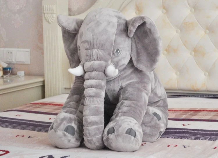 
Elephant Plush Pillow Baby Sleeping Back Cushion Elephant Stuffed Toy 60cm 