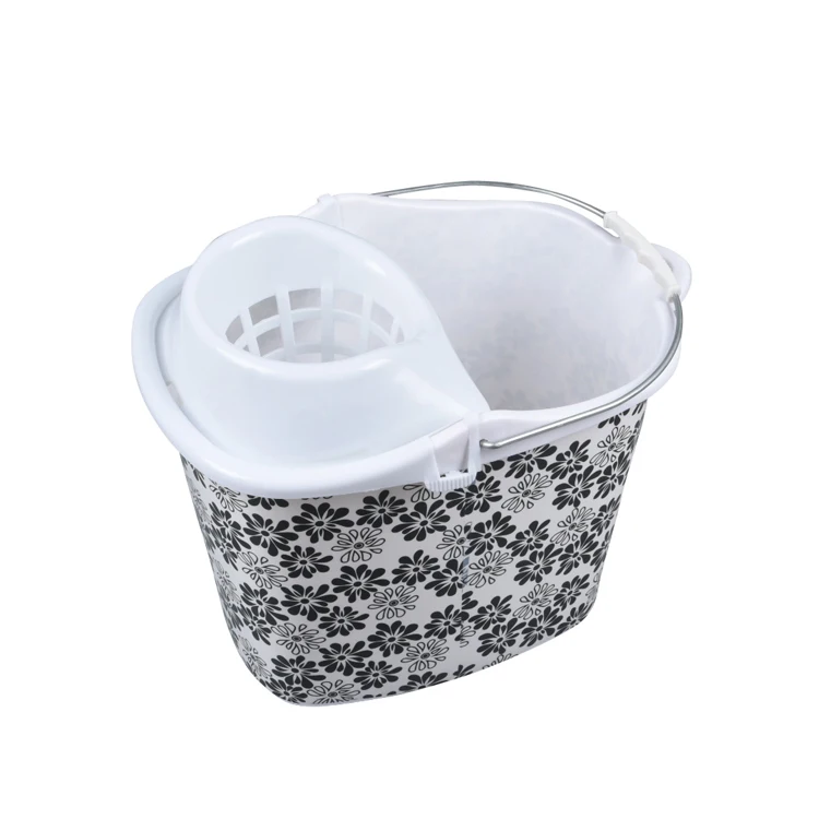 
Custom printed mop bucket Wholesale plastic bucket with tap wringer mop bucket with factory price 