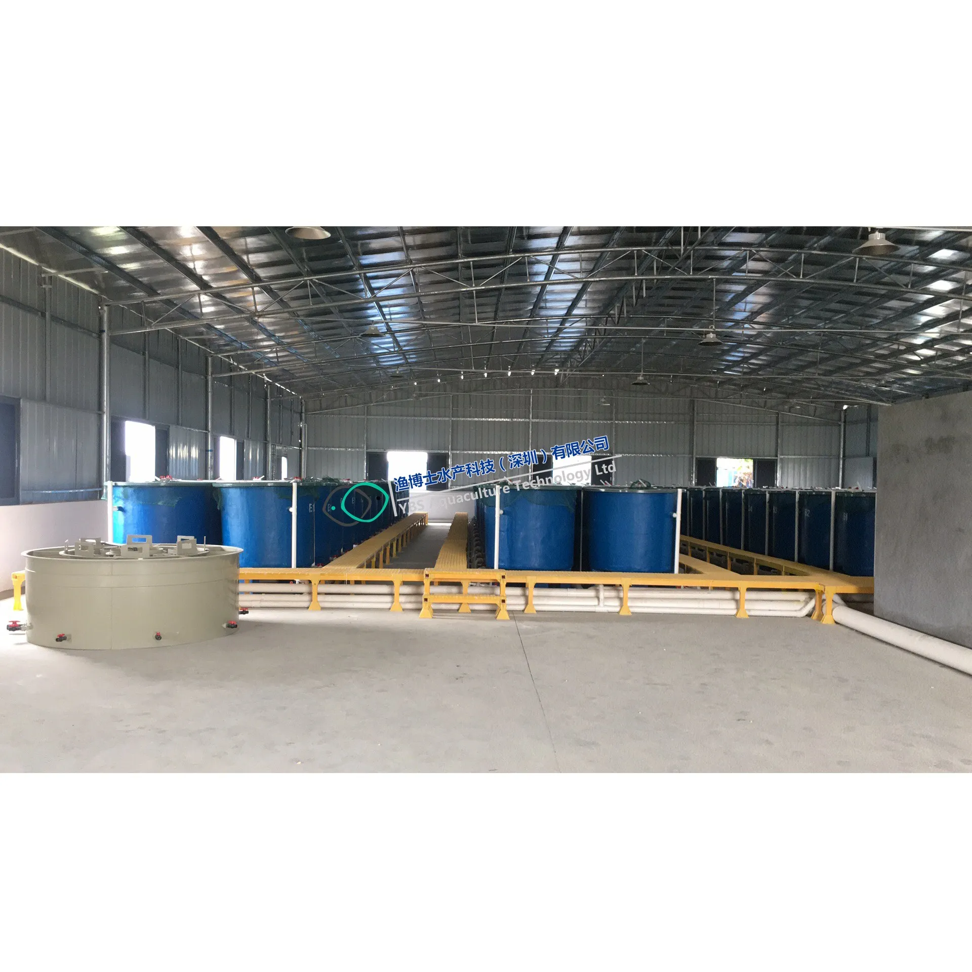 Water treatment systems for offshore aquaculture and land-based facilities feeding fresh perch