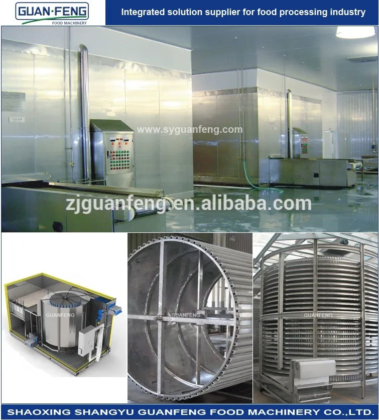 Frozen Shrimp Machine Spiral IQF Individual Quick Freezing Freezer