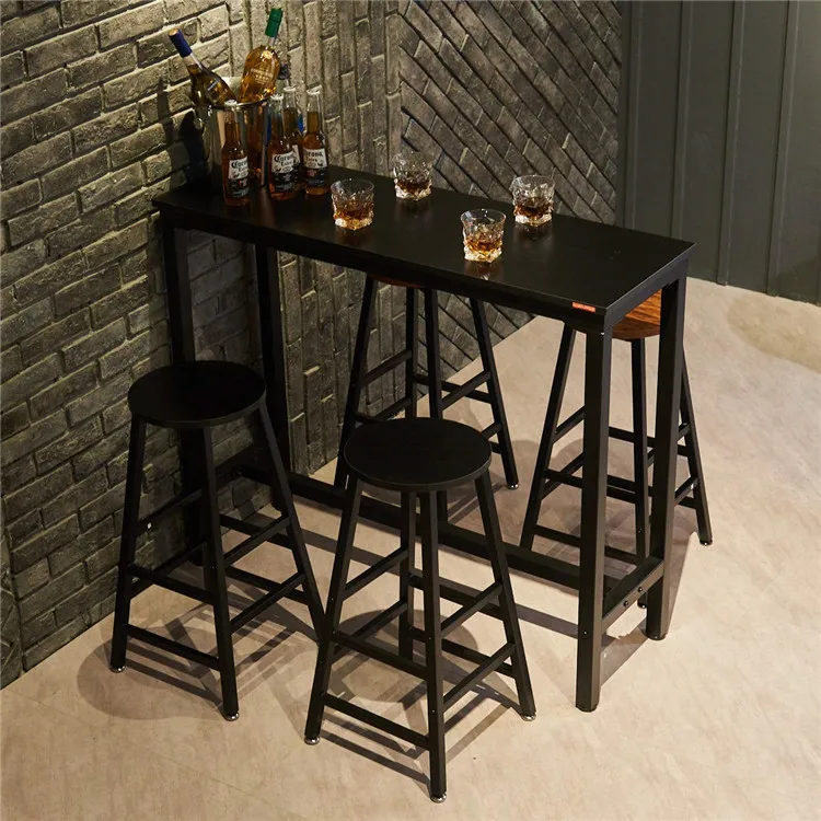 New Unique Design Wooden Portable Interactive Round Small Mini Bar Table