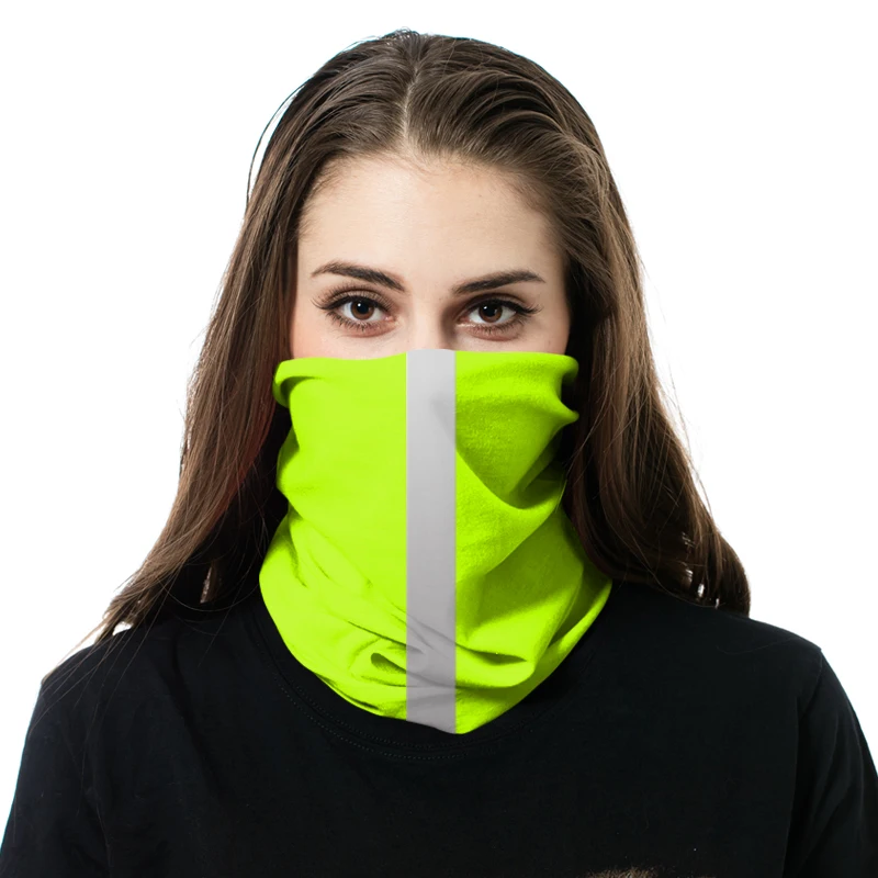 
Wholesale Solid Color Reflective Custom Multifunctional Seamless Tube Bandana 