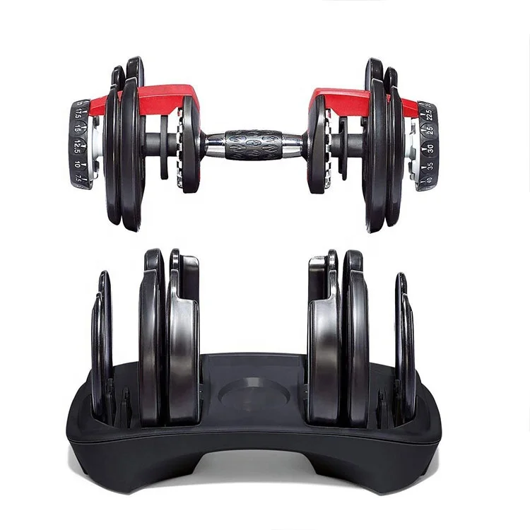 Gym Training Weight Lifting Fitness Automatic 24KG Adjustable Dumbbell