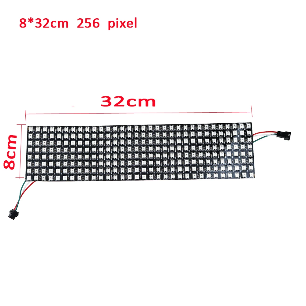 Factory price 8*32 Pixels Matrix WS2812 LED Digital Flexible Panel screen 5050 SMD RGB Individually Addressable Panel Lights