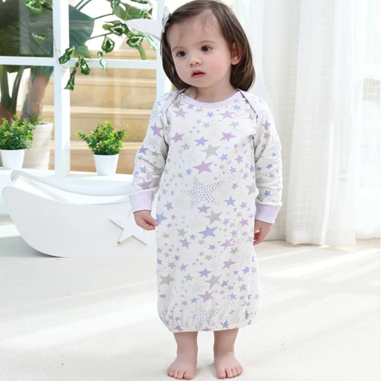 CYFOREVER wholesale newborn baby kids pajamas organic baby gown
