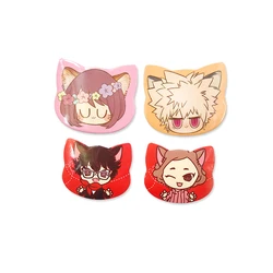 High Quality Tinplate Badge manufacture Anime Cat Badge for school uniform