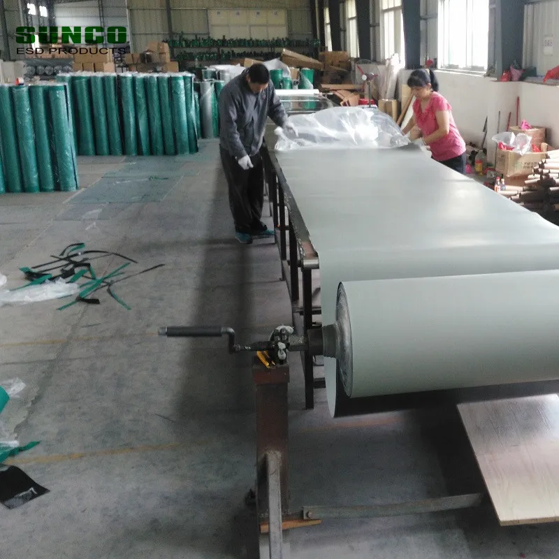 conductive rubber matting rolls with shiny and dull surface