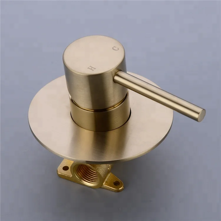 Brushed Gold Solid Brass Bathroom Shower Set Shower System Mixer Water Set 8-10 Inch Rain Shower