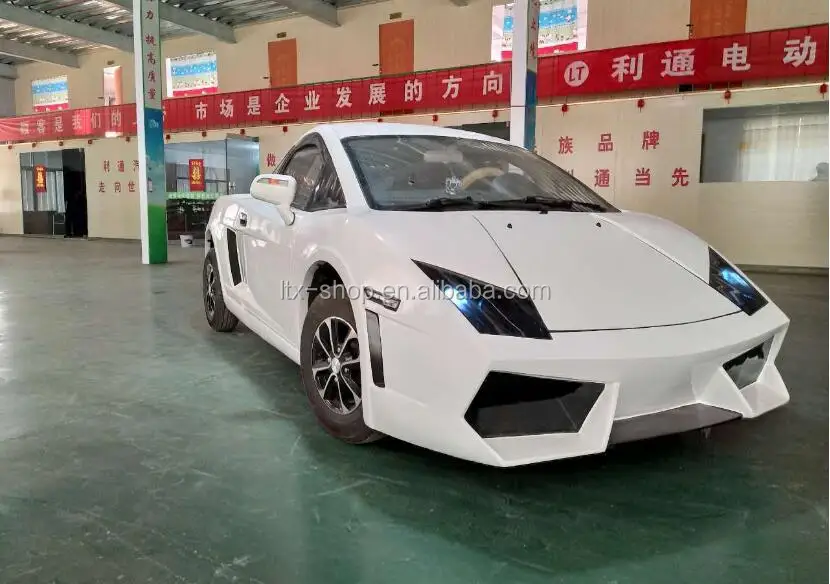 Super Cool 4 Wheel Low Speed Electric 72V 4000W Car, New Energy Adult Electric Automobile Vehicle, China Factory Cheap Car