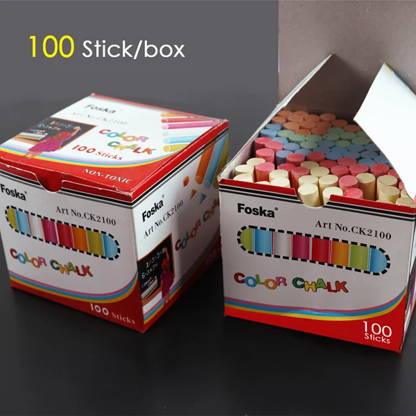  Foska 100 шт. высококачественный детский школьный мел без пыли