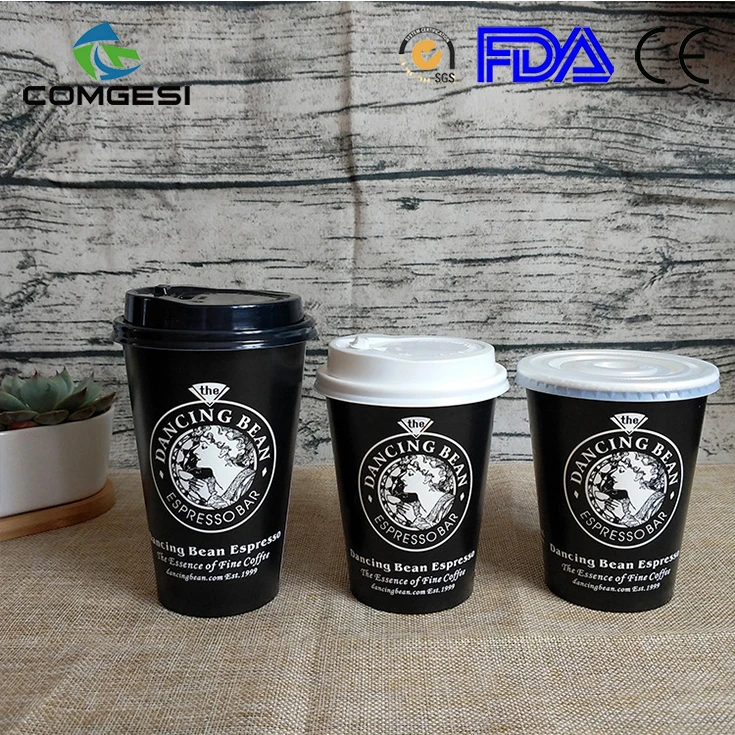 China Manufacturer Wholesale Printing Disposable High Quality Cheap Paper Cups 7oz 12oz With Handle