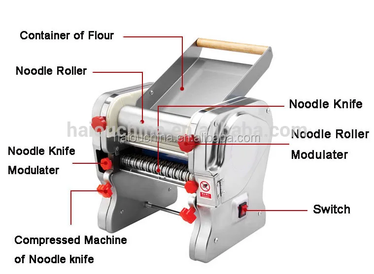 DSS-200C wholesale industrial electric noodle press maker electric dough sheeter machine