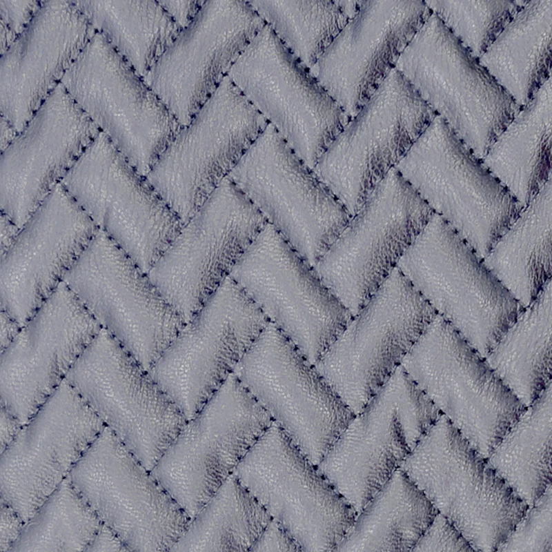 Warmth Keeping Polyester Batting Double Layer Pre Quilted Leather Jacket Fabric