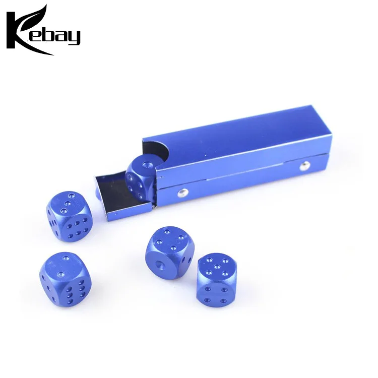 2018 Custom Metal Aluminium Alloy Gant Silver Dice For Game