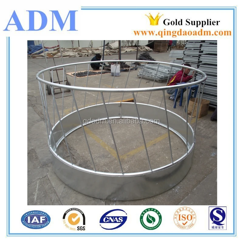 Galvanized Horse Hay Feeder Rack with Roof