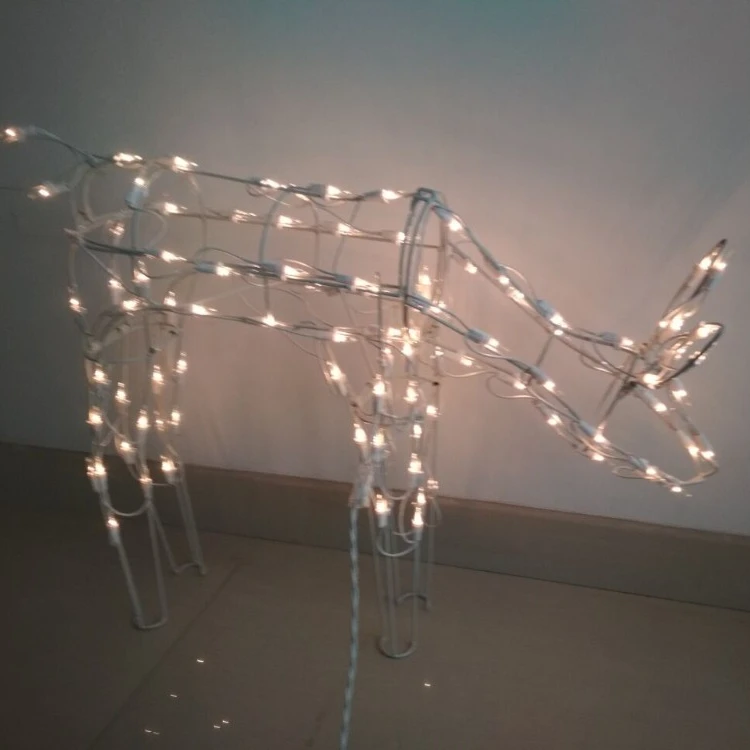 Motif Lighting Outdoor Unique LED Christmas Reindeer Animals Light For Street Garden Mall Park Holiday Decoration