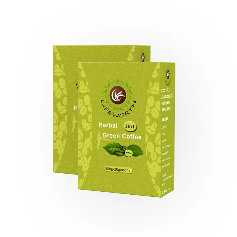 
Lifeworth herbal instant 3 in 1 malaysia flavored slim green coffee 