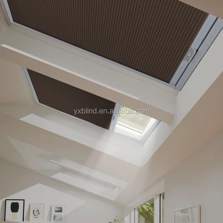 Top Quality Electric Motorized Skylight Roof Window Blinds Honeycomb with Tubular Motor