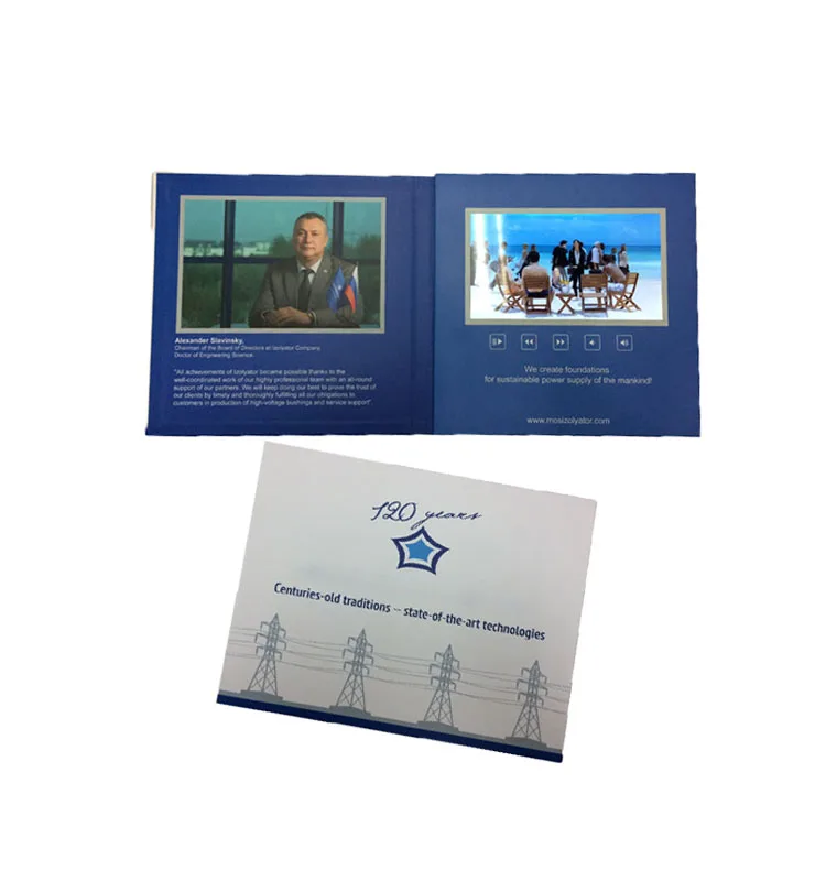 
2019 New Video Greeting Card With Large Memory High Quality mini screen digital video player 