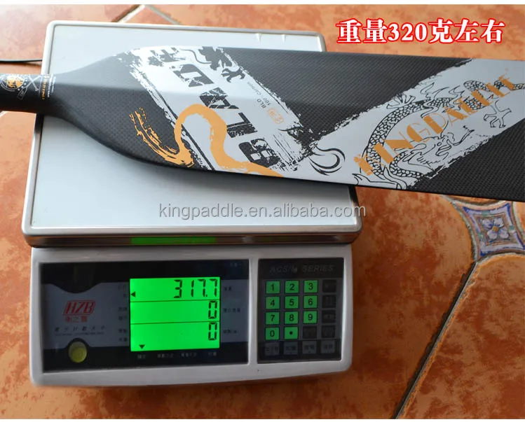 2017 Kingpaddle new design ultra thin fast speed carbon racing dragon boat paddle