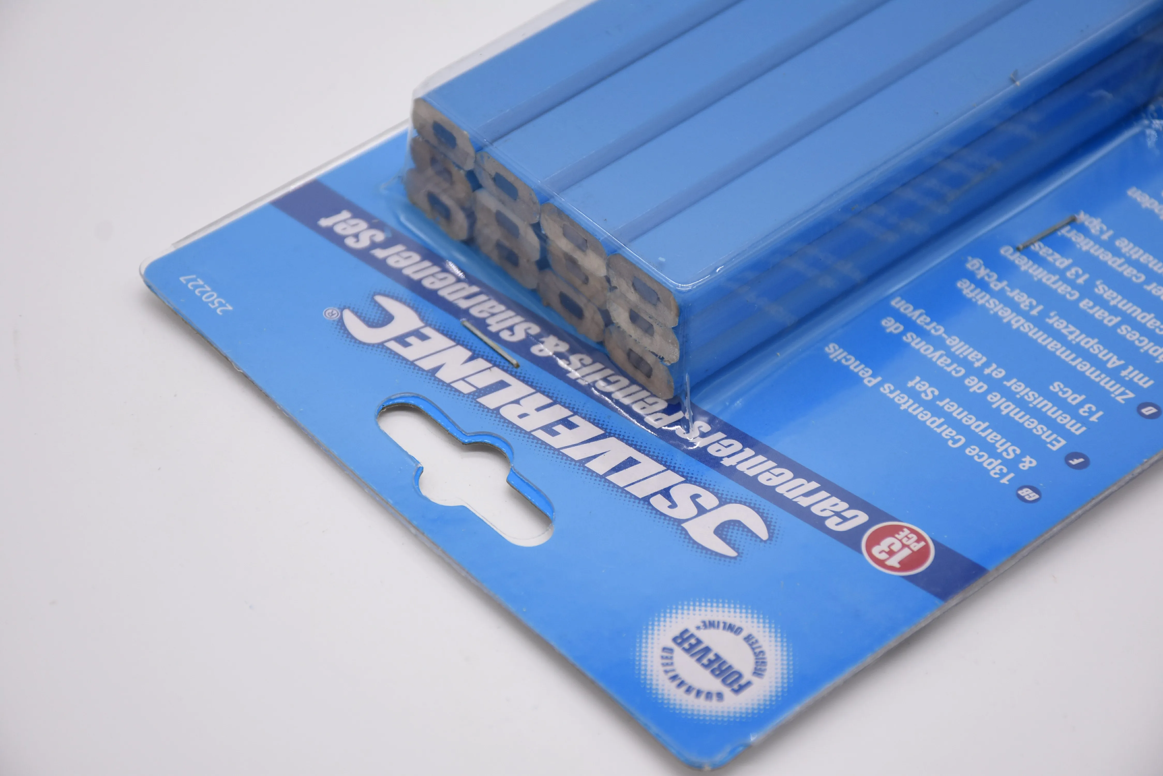 
High quality wooden promotional carpenter pencil with eraser 