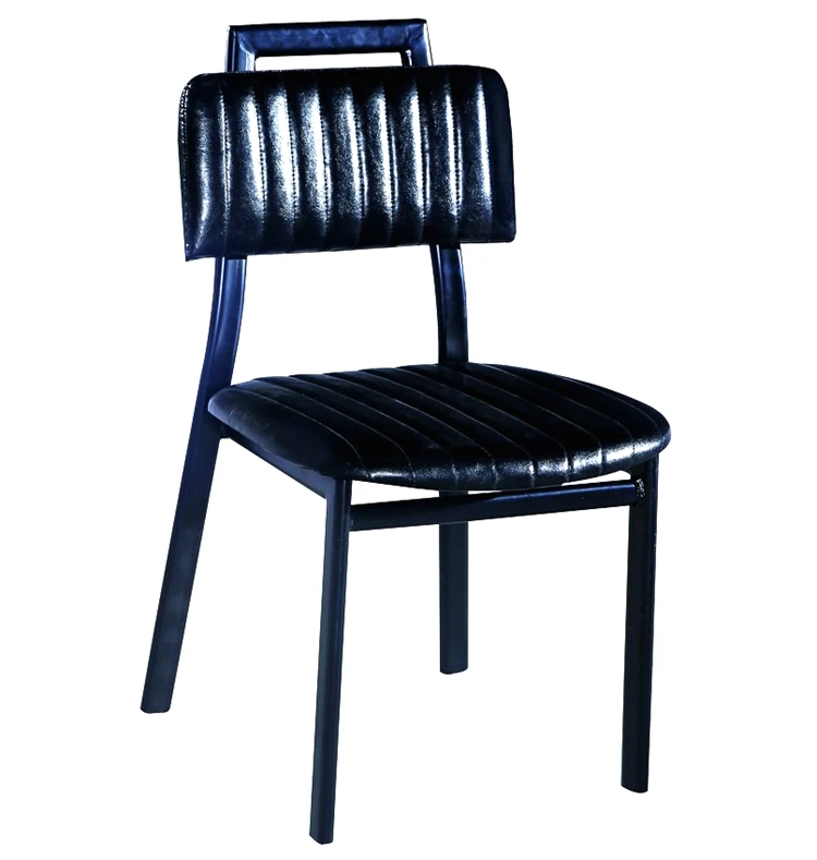 Современные искусственная кожа металлические ноги цвет высокая спинка обеденный кухня стул с черной металлической ноги для обеден