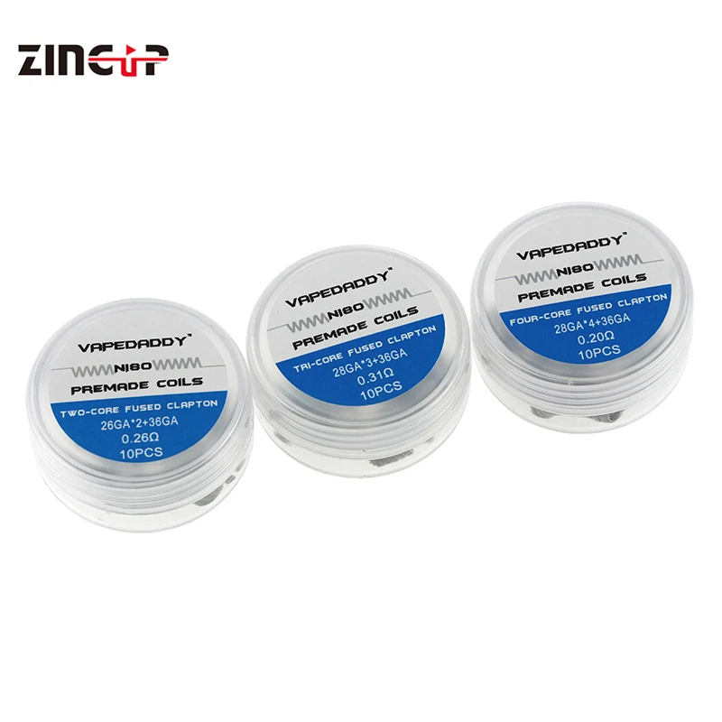 
High Quality Nichrome Heating Wire Tri-Core Fused Clapton Premade Coils 