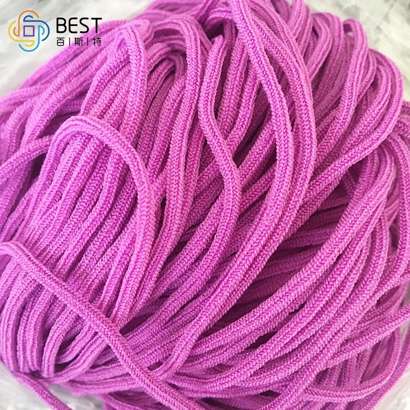 Gold Supplier 2.5MM Custom Round Polyester Color Elastic Band For Dust