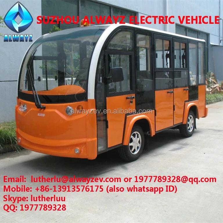 Electric shuttle bus with door 8 seats with Curtis controller AW6082KF