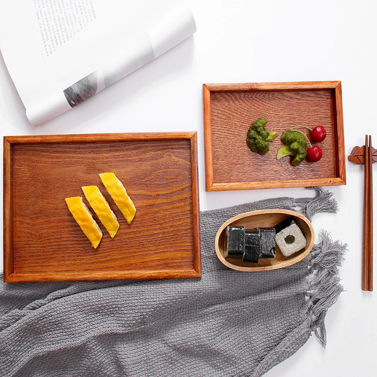 Wholesale Classical 22cm Handmade  Japanese Style Wood  Serving Tray