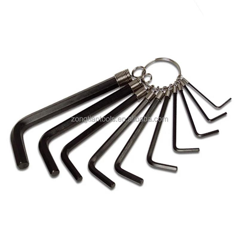 10 In 1 with key ring allen wrench set hex key
