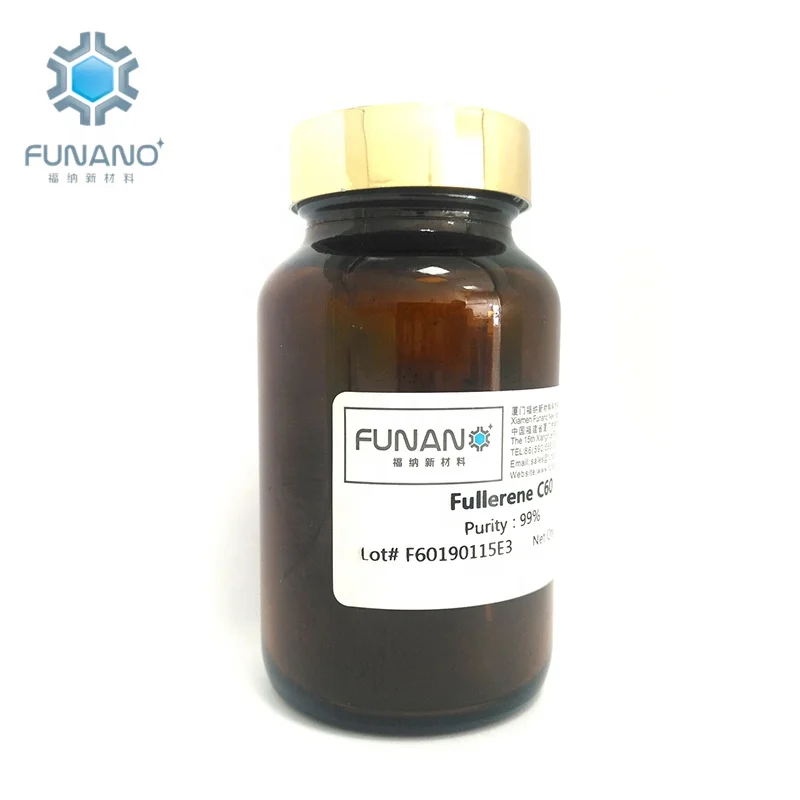 Manufacturer Funano Chemical Reagents Cosmetic Carbon Black Powder C60 99 High Purity Fullerene C60 With 99%  raw materials