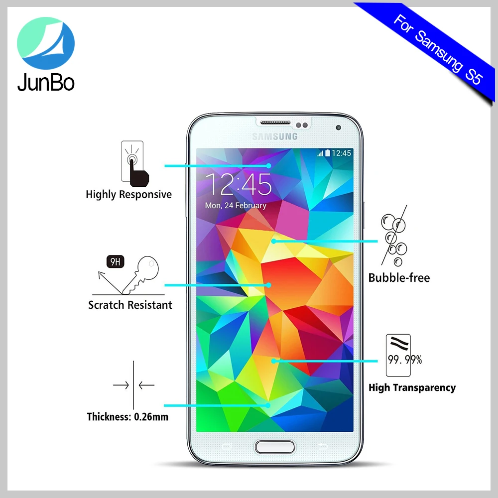 Китай поставщика 9 H закаленное стекло-экран протектор для Samsung S5