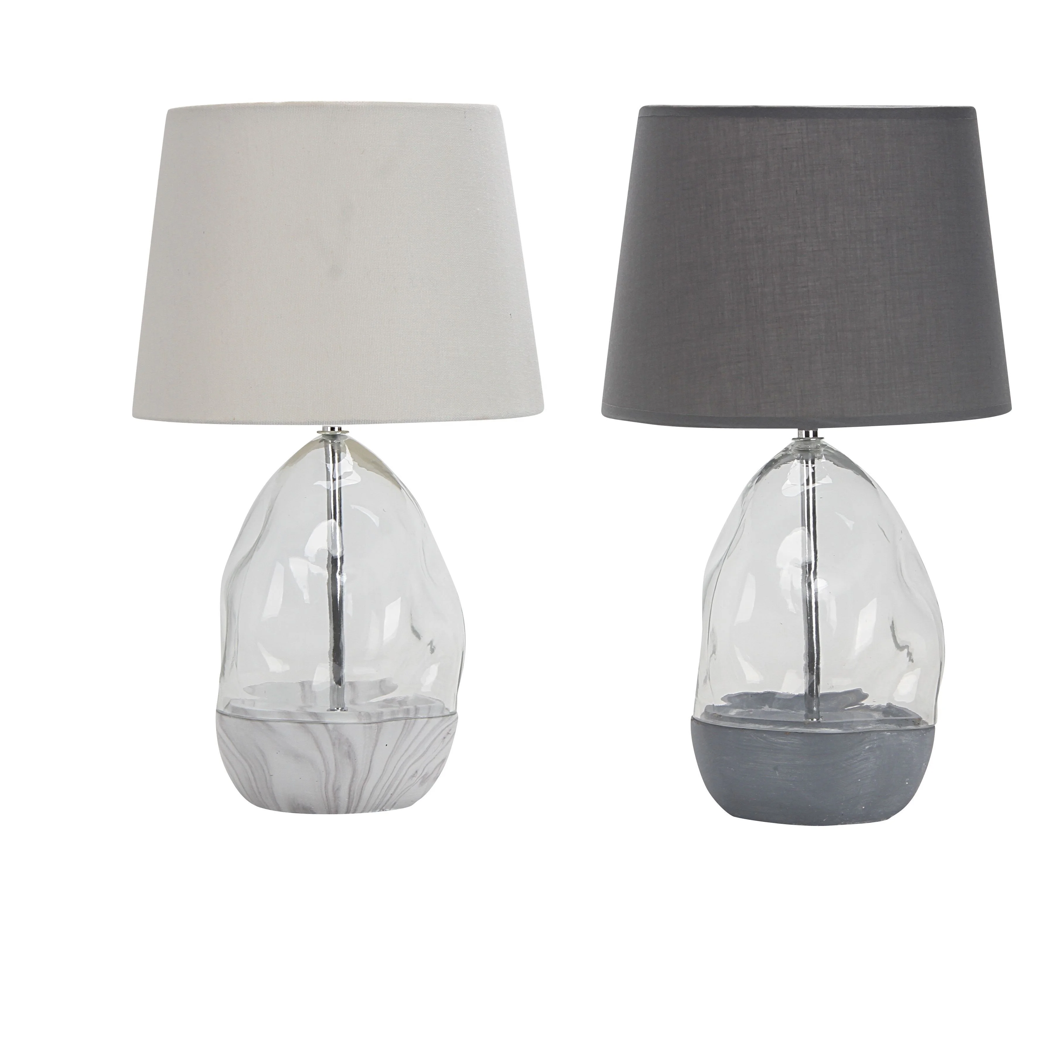 cement and glass desk lamp