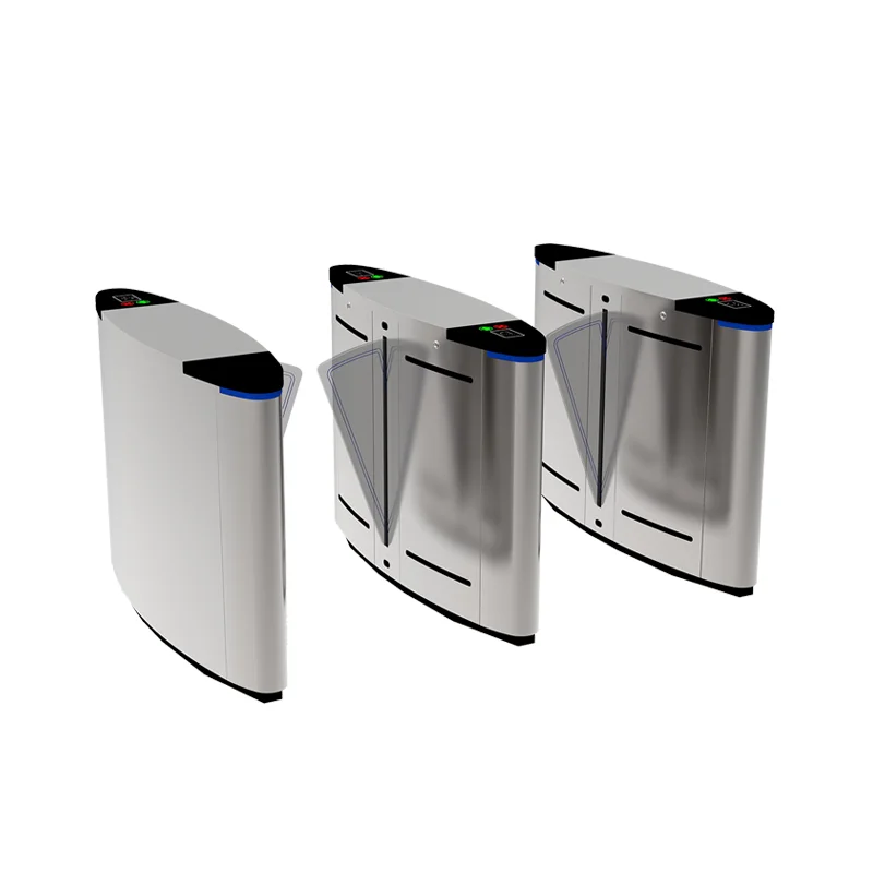 Smart Speed Wing Gate Pedestrian Control Electronic Flap Barrier Gate with Glass Flap