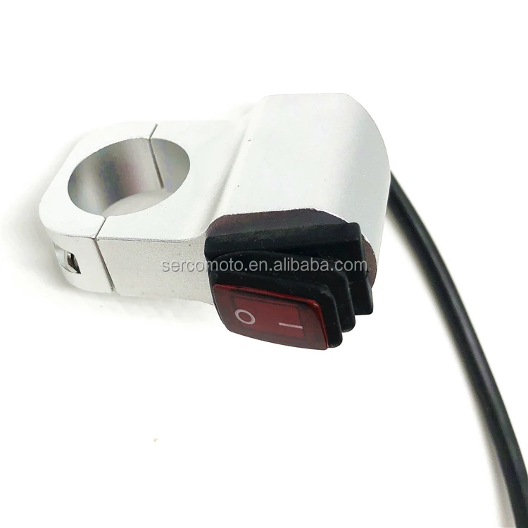 12V Motorcycle Handlebar Switch CNC Aluminum with Indicator Light for motorcycle led light