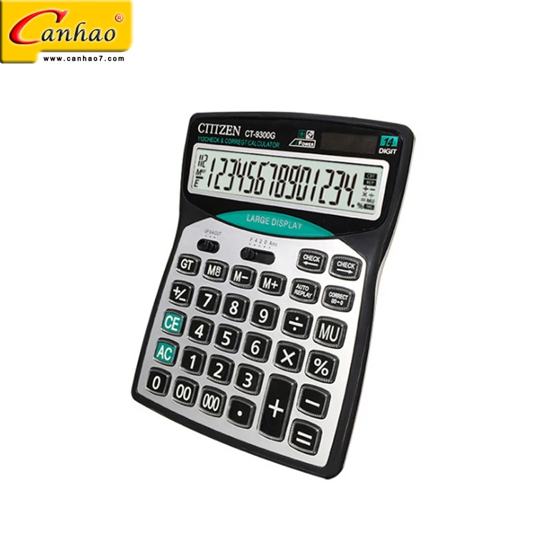 112 step check 14 digits large display calculator