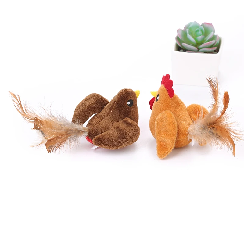 plush shocking with feather tail cat toy pet supplies wholesale in stock fast delivery
