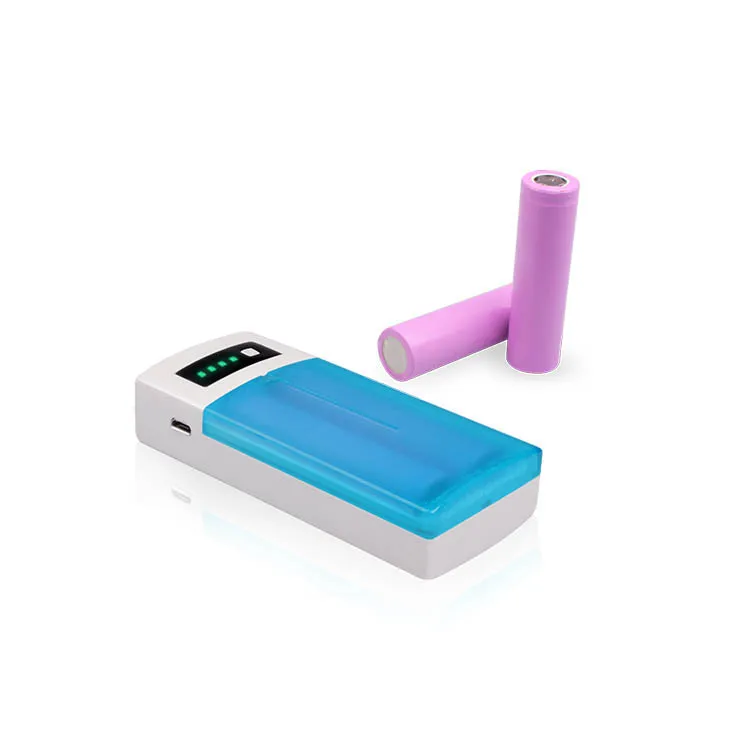 Power bank case without battery 18650 phone charger LED torch usb power bank 5200 mah