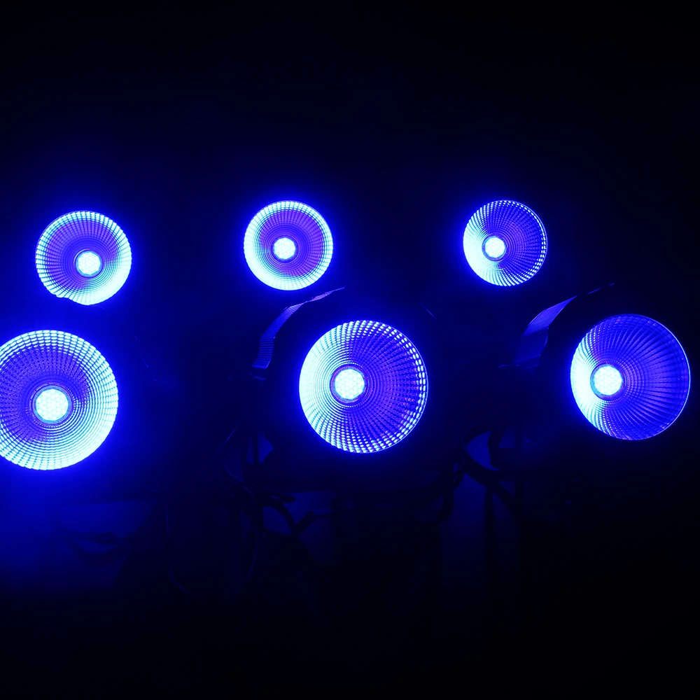 TV station application silent  COB 150W  RGB 3in1 LED  strobe  stage par light